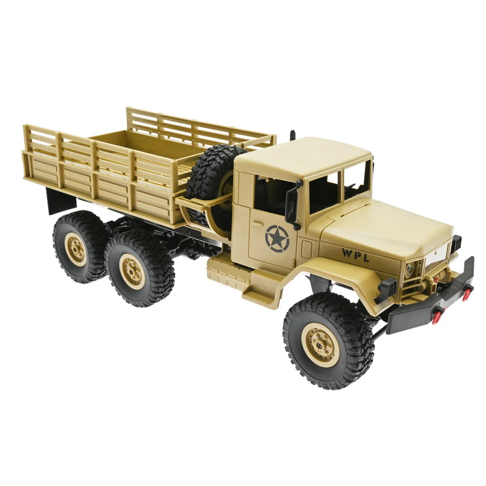 WPL 1/16 ミリタリートラック ラジコン 軍用トラックラジコン 1/16 Scale Off-Road RC Toy Truck for Kids - 6WD Military Truck
