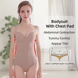 OEM Seamless Women's Abdominal Contraction Jumpsuit Tummy Control Bodysuit Lace Firm Level Body Lifting Shapewear