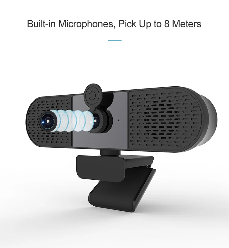60FPS 1080P HD Autofocus USB Camera 4K 3 In 1 Conference Webcams With 2 CCTV System Speakers And Microphone