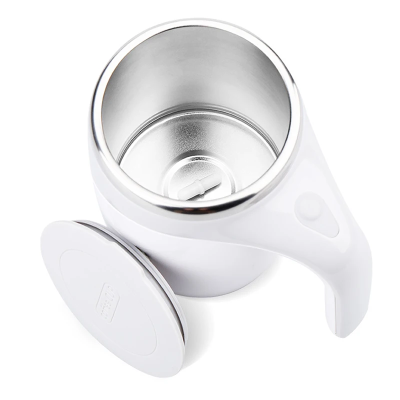 Custom Stainless Steel Insulated 380ml Double Wall Vacuum Coffee Tumbler Cup Automatic Self Stirring Magnetic Mug