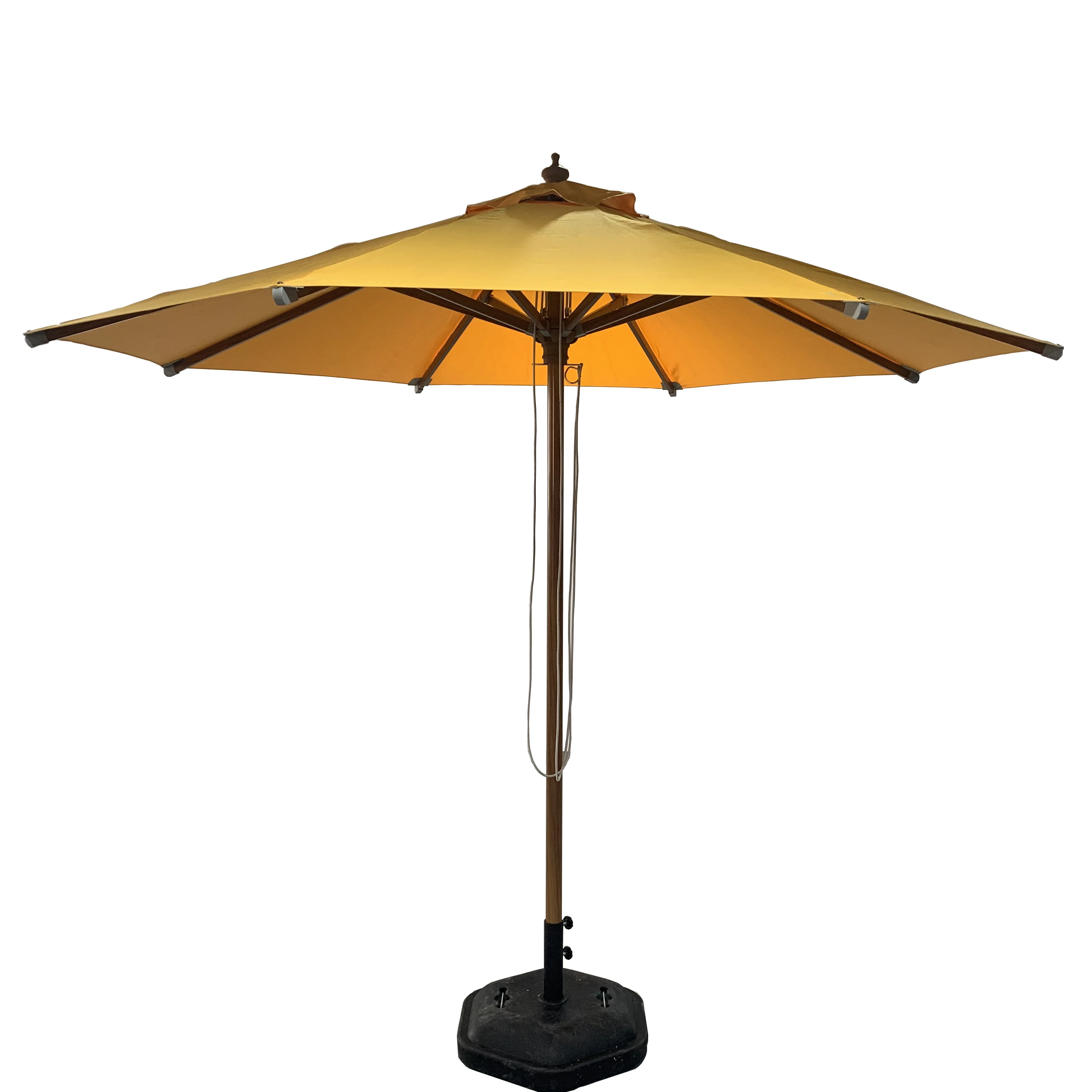 Commercial Luxury Outdoor Patio Garden Umbrella Wooden Parasol for Restaurant