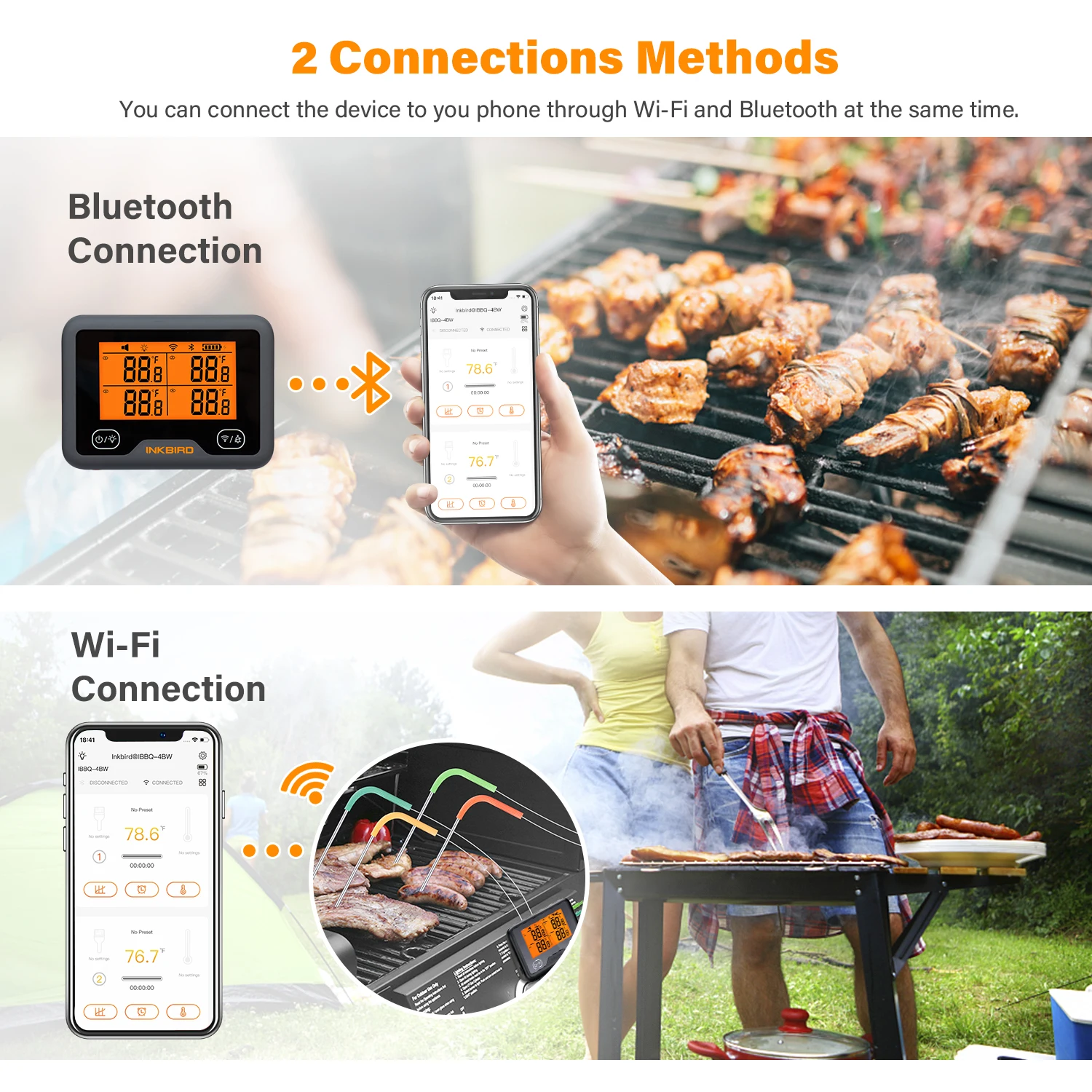 INKBIRD BBQ Temperature Controller, Wireless Automatic Food Thermometer,  Free Adapter and Carry-All Case, ISC-007BW 