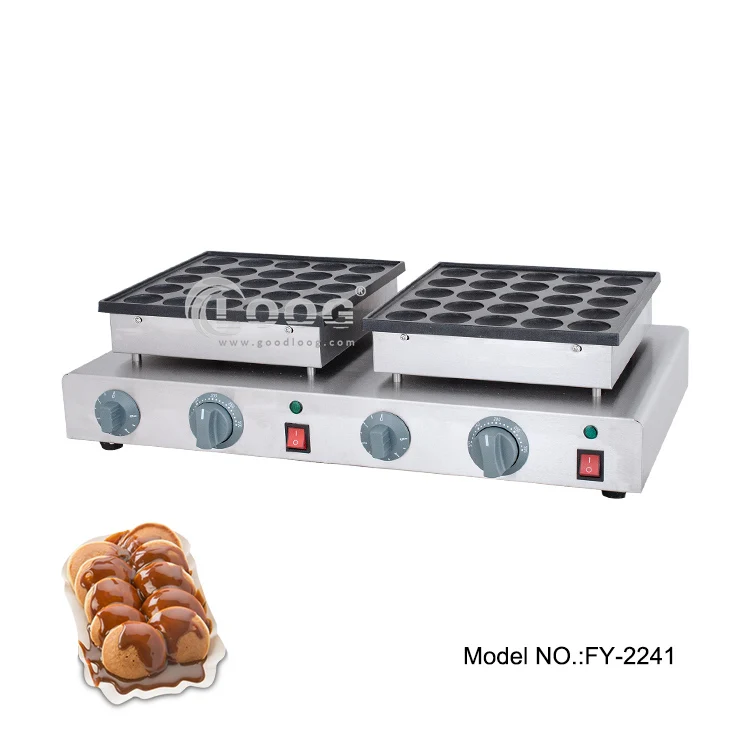 Source CE Approved Commercial Non-Stick Dutch Poffertjes 50 holes Grill Maker  Mini Pancake Making Machine For Sales on