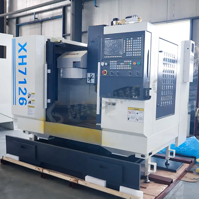 Small Vertical CNC Machining Center 3 Axis XH7124/XH7126 Heavy Duty Milling Machine BT40 Spindle Competitive Price XK7126 Model