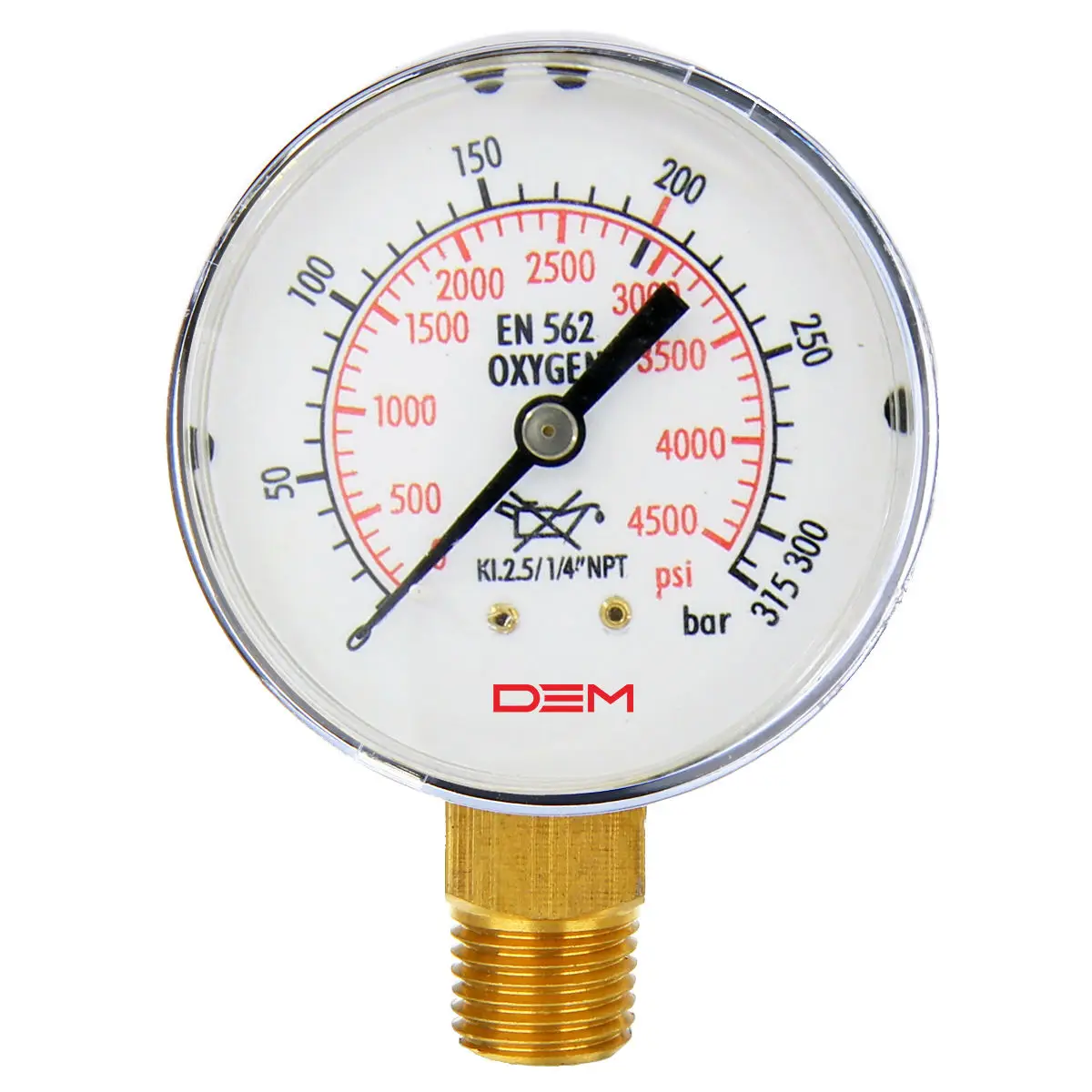 Manometer Size DEM 50mm Diameter Digital Pressure Gauges 0-15 PSI 0-10 Bar 300bar ...