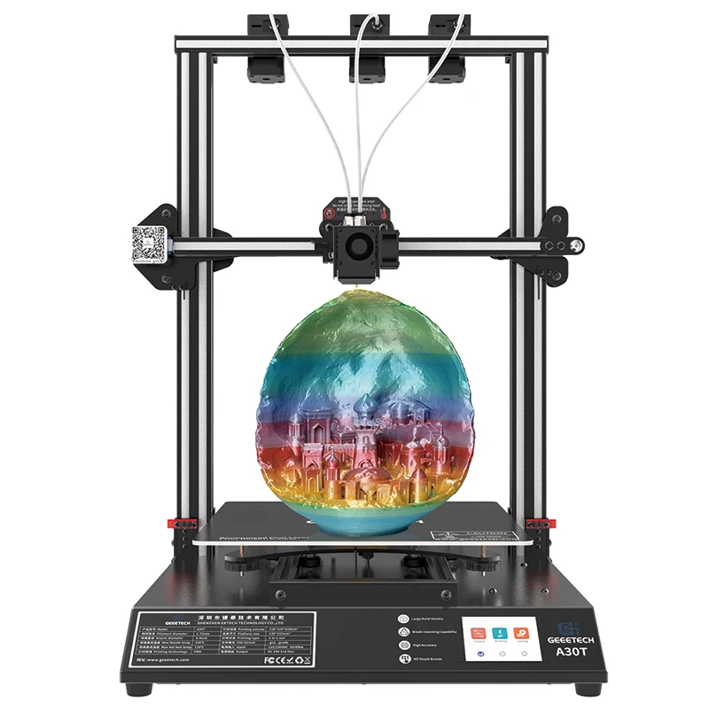 Geeetech A30T 3 in 1 Out 3D Printing Machine Mix Color Triple Color Triple Extruder Large 3d Printer