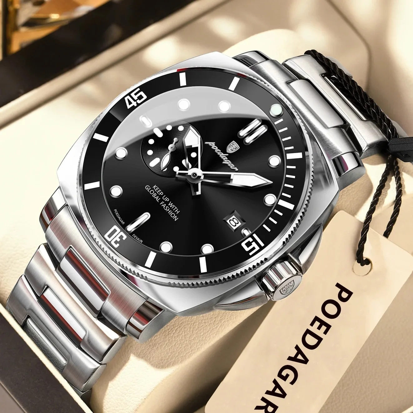 POEDAGAR 873 Top Original Fashion Wristwatch Luminous Waterproof Date Classic Men's Watc aperçu 10