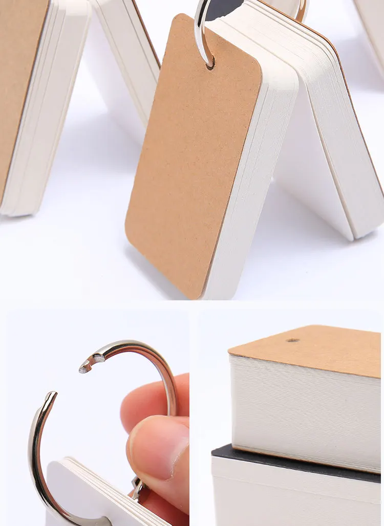 flash card binder Color Flash Cards With Metal Binder Rings – thepaperworm main image 1