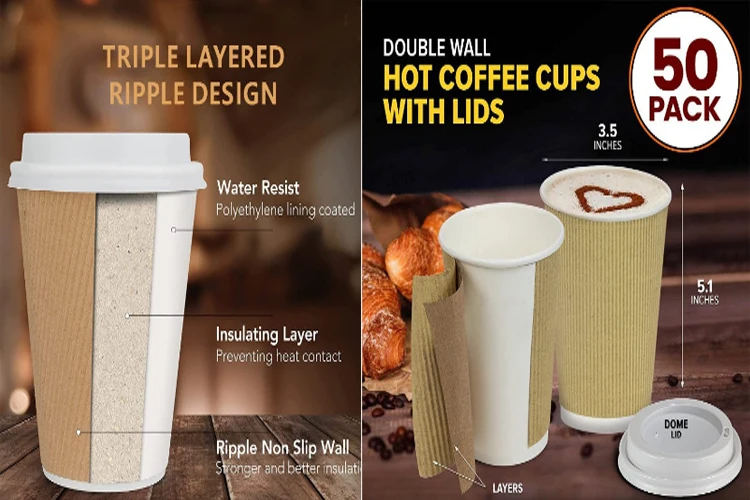 China Manufuctur Insulated Paper Cup 12 Oz 24oz Paper Cups With Ps Lids