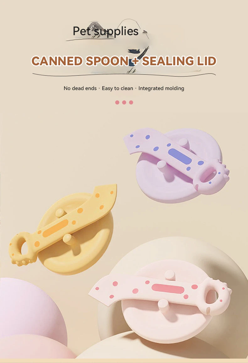 Pet Cat Can Spoon Multi-function Cat Opener Pet Wet Food Feeding Spoon Open Lid Cat Can Spoon Set factory