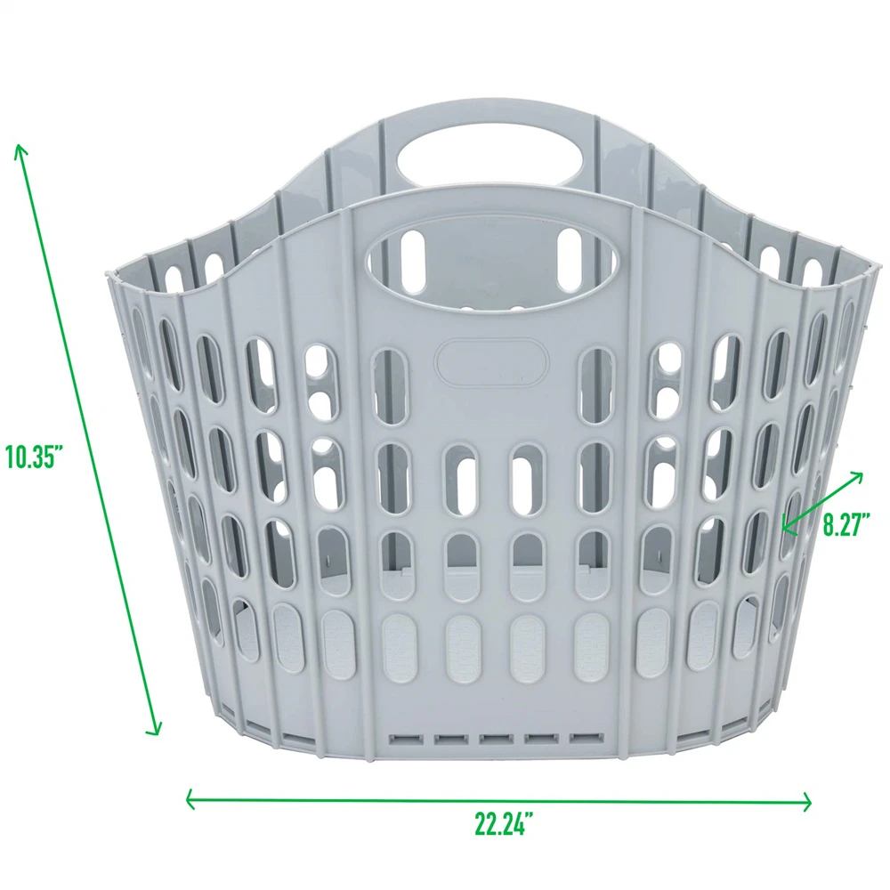 Foldable Storage Basket Laundry Folding Basket For Bathroom Hanging Laundry Basket Organizer