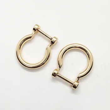 D Ring Metal Alloy D Shaped Horseshoe Buckle Detachable Screw for Bag Accessories