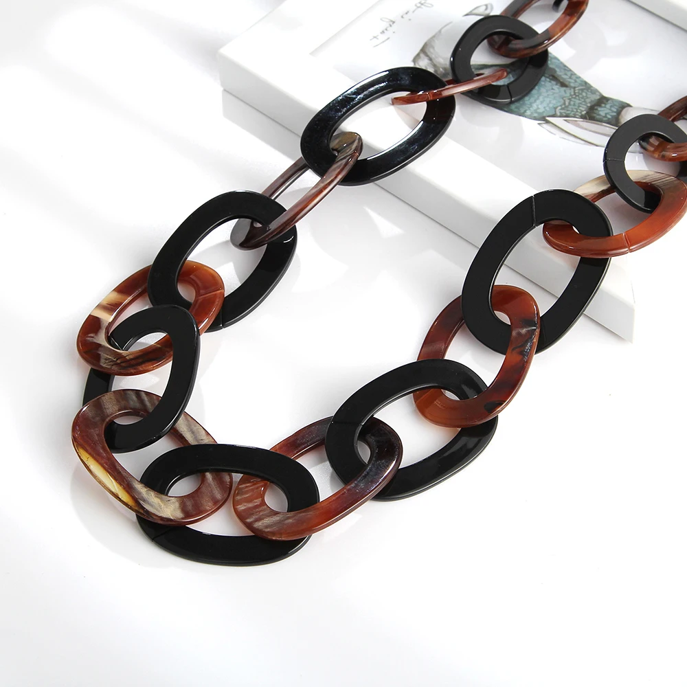 Collier Vintage En Acrylique écaille - Style Rétro - Occasion (sans Marque)