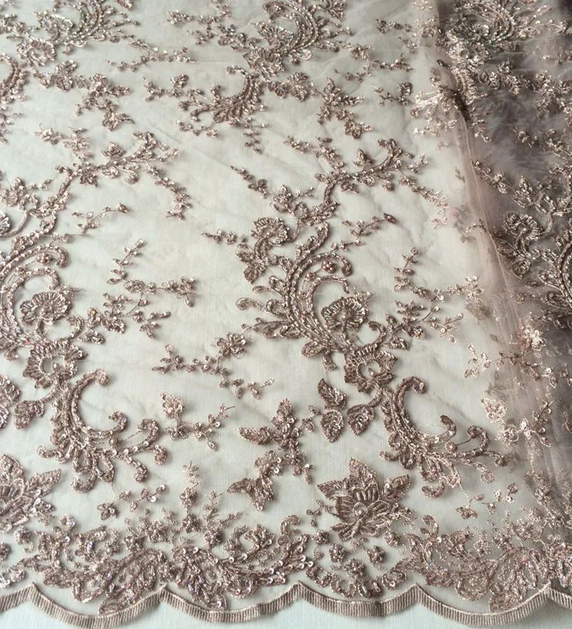 Imported Fancy Hand Embroidered Designer Net Fabric…!! All over