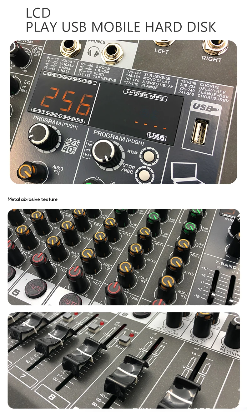 Pmx8 Factory Direct Sales Performance Stage Audio Mixer Sound 8