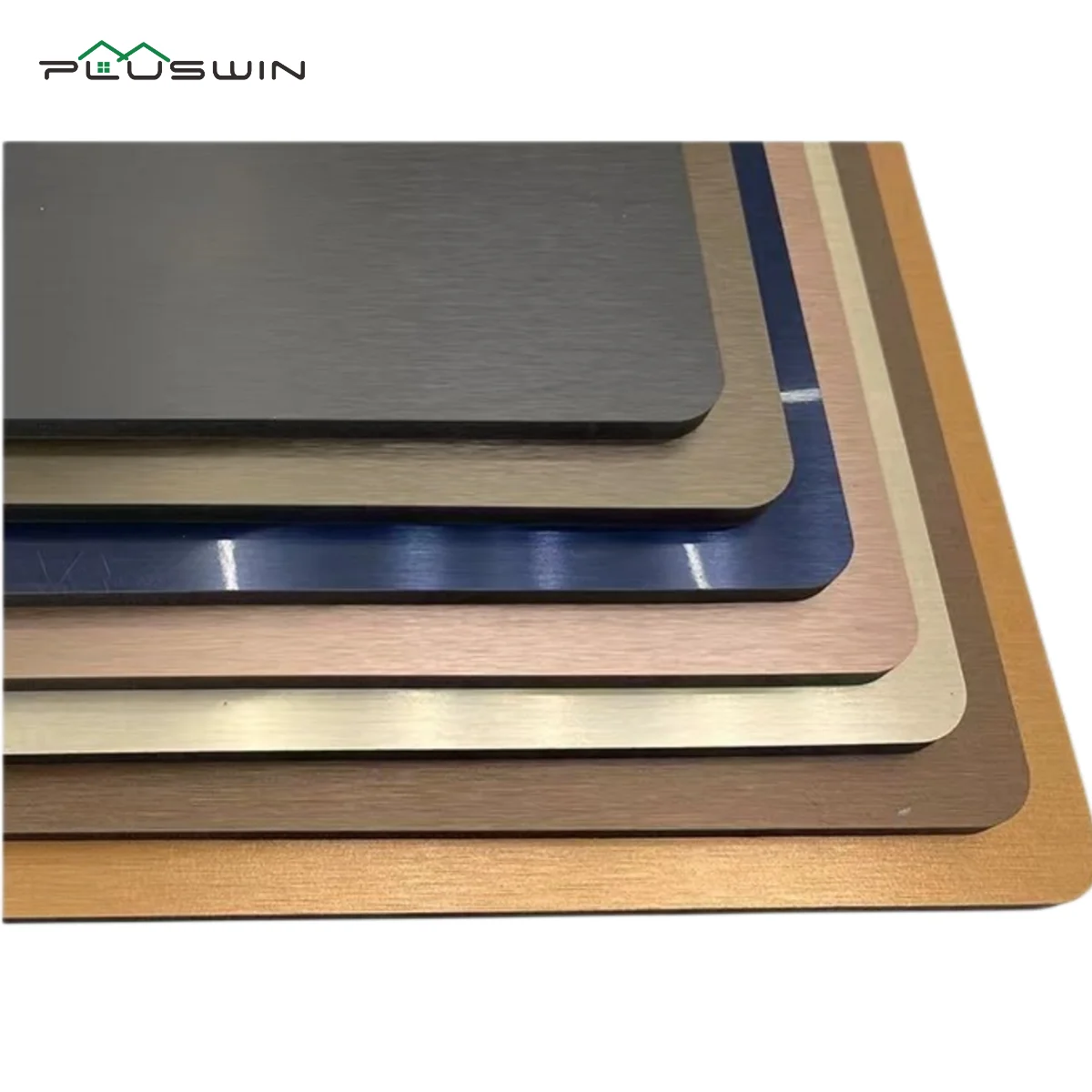 Waterproof PVC Metal Film Lamination WPC Foam Board Plastic Sheet Decoration Wall Panel Custom Cutting Moulding Processing