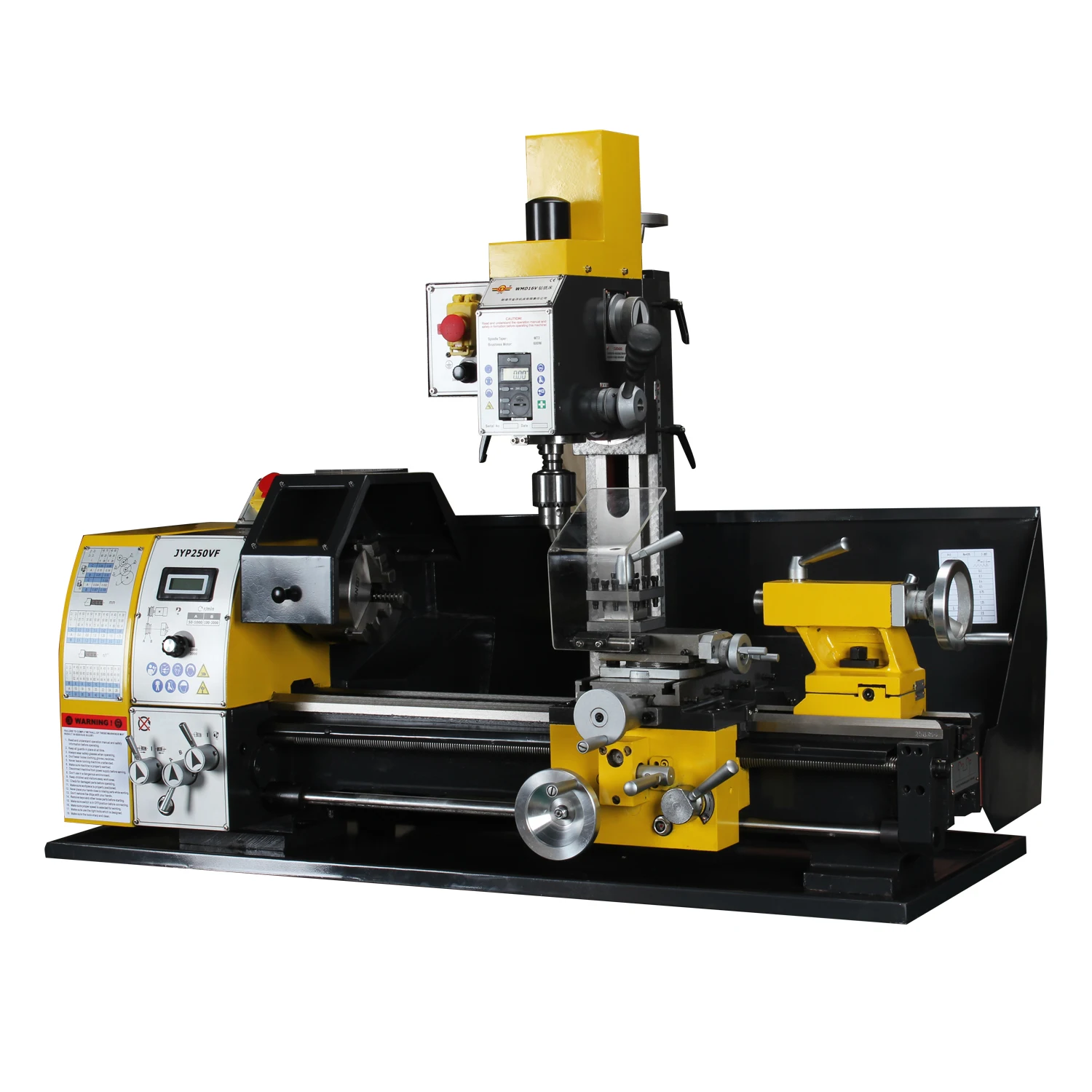 JY290VF Combination Lathe Universal Turning Cutting Drilling Milling Manual Mini Lathe Combo Lathe