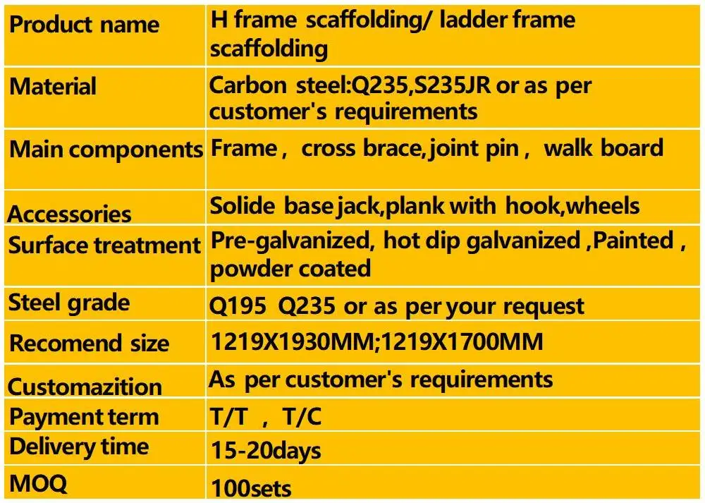 product tianjin jinke h frame scaffolding system parts h frame scaffolding load capacity construction scaffoldings-1