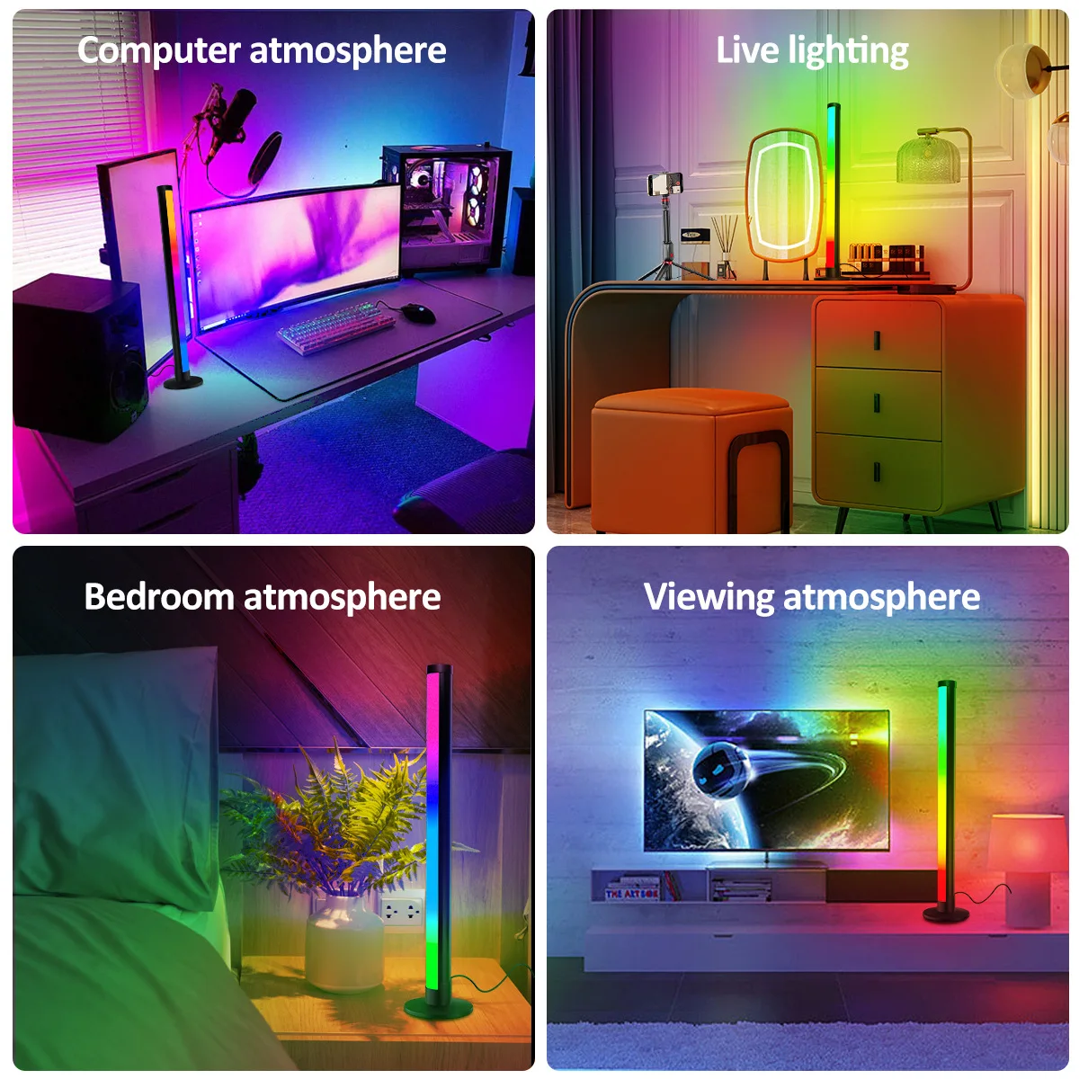 product modern desk lamp with app and remote control desktop atmosphere lighting lamps bedroom rgb rhythm music table light-39