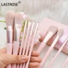 Pink makeup brush set