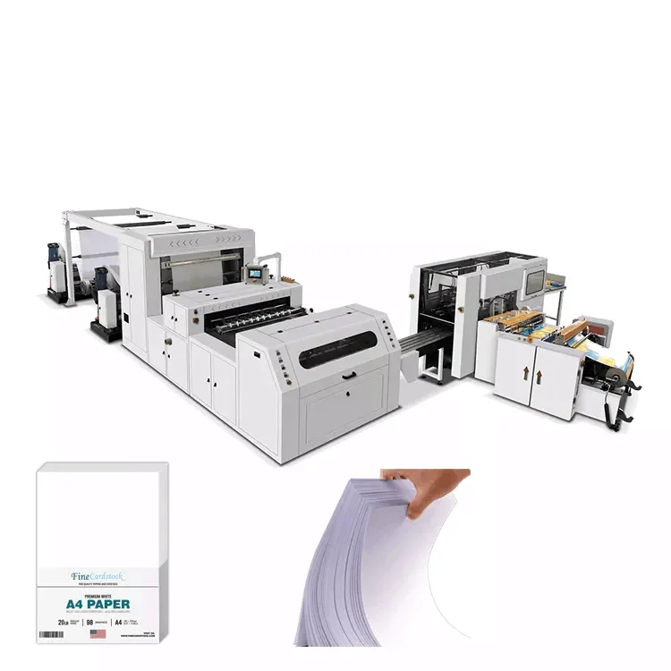 A4 Copy Paper Paper Cutting and Online A4 Ream Lining Machine Roll to Sheet A4 Paper Die Cutting Machine
