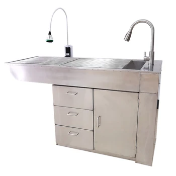 Stainless Steel Bathing Water Tank Multi Functional Pet Grooming Disposal Table for Veterinary Cleaning Bathing Tools