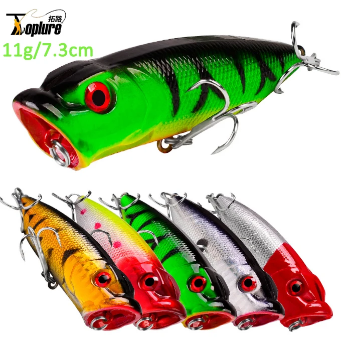 AliEXPRESS Hot Sale 11g Floating ABS Popper Lure Walker Wobbler Pike  Bass Fishing Lure Hard Bait