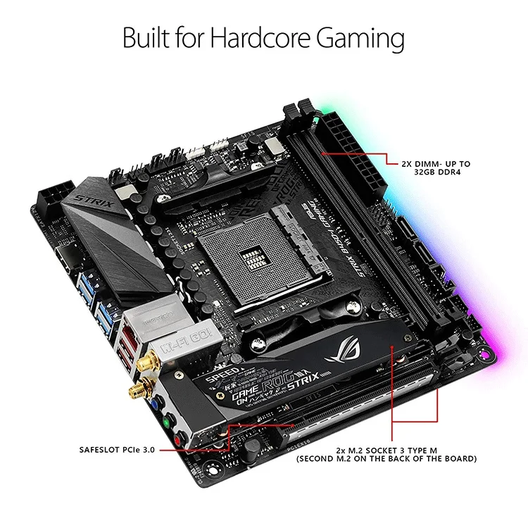 ASUS ROG STRIX B450-I GAMING Motherboard Supports AMD Ryzen 2nd Generation  CPU With AM4 Socket 32GB DDR4 Memory ITX Motherboard| Alibaba.com