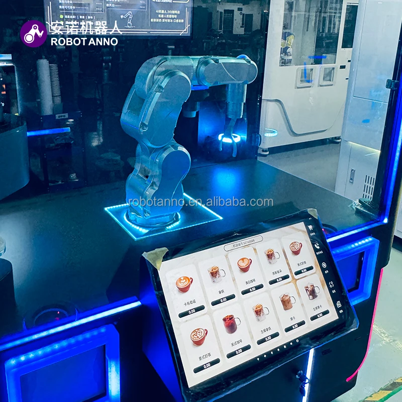 AI Robot Control Cofa Espresso Coffee Vending Machine for Sale
