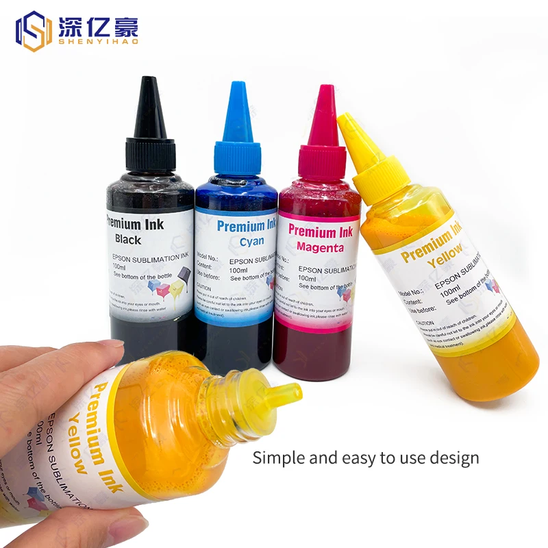 4 Colors 100ML Epson Sublimation Ink Universal Refill Ink for Epson Desktop Printer L1800 L1300 L210 Heat Transfer Ink