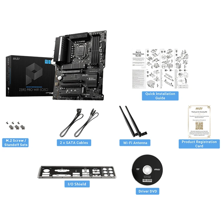 MSI Z590 PRO WIFI CEC Gaming Motherboard Intel Z590 Chipset