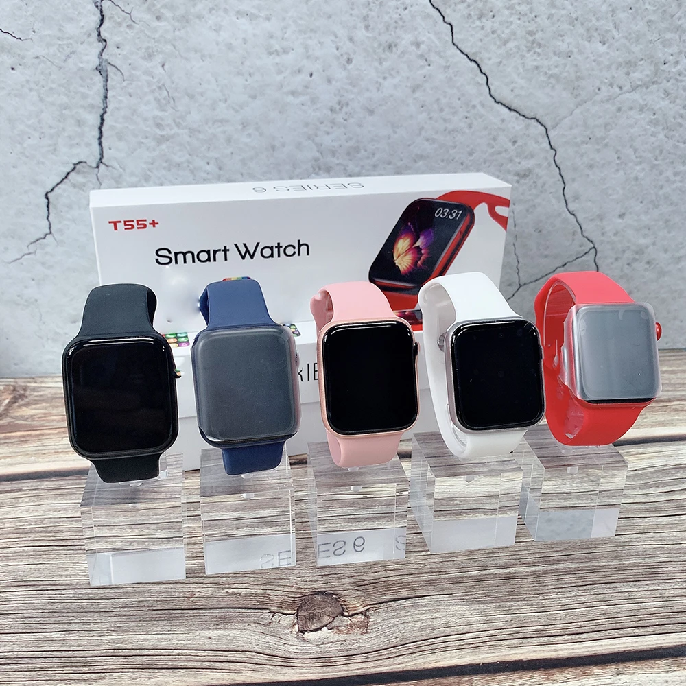 T55 + Series 6 Smart Watches Relojes Inteligentes Sleep Tracker Heart Rate  Monitor Bt Call Square Smartwatch T55+ - Buy T55+ Smart Watches,Relojes  Inteligentes,Series 6 Smart Watches Product on Alibaba.com