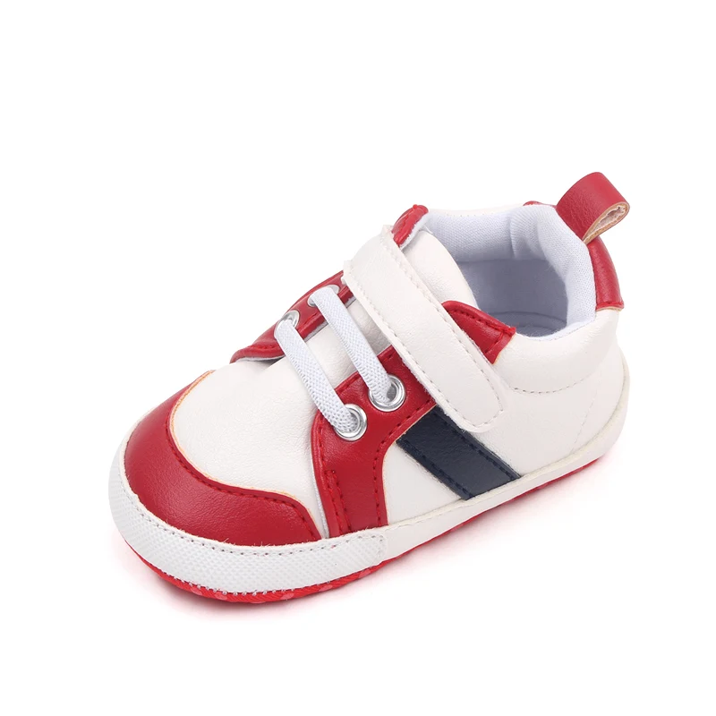 Spring and Autumn  Color Matching PU Surface Baby Walking Shoes Leisure Baby Shoes factory