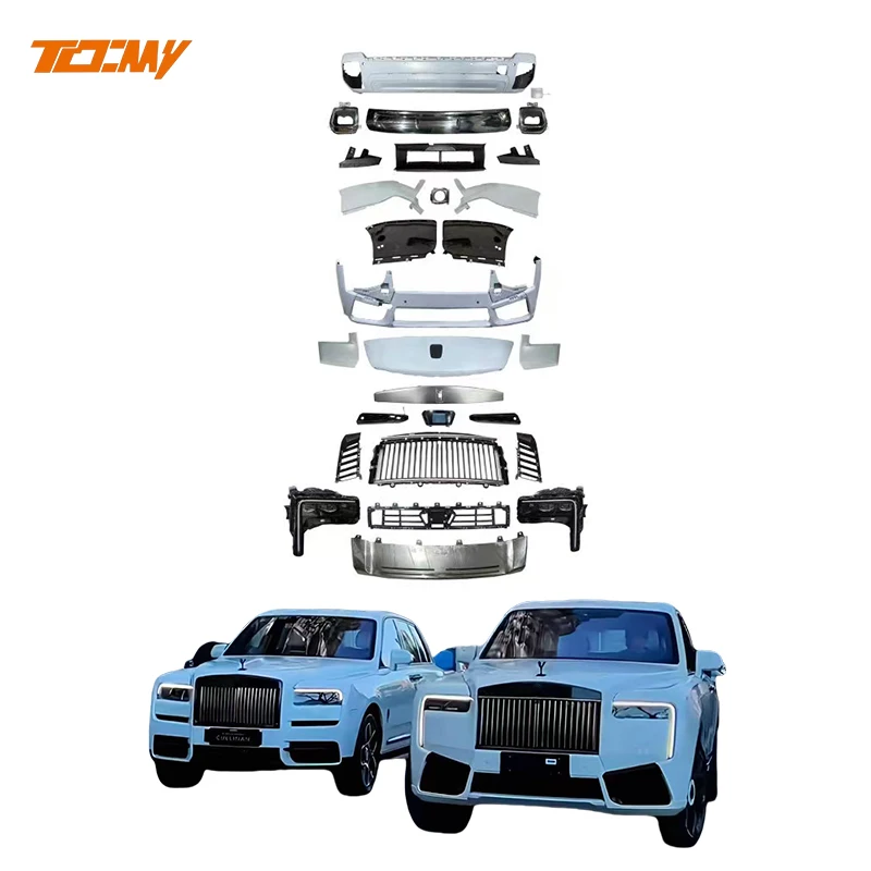 TDCMY untuk Rolls Royce Cullinan Kit Bumper 18-24 Kemaskini 2025 Versi Lama ke Baru Kit Badan Tanpa Lampu Hadapan LED Kilang Asal