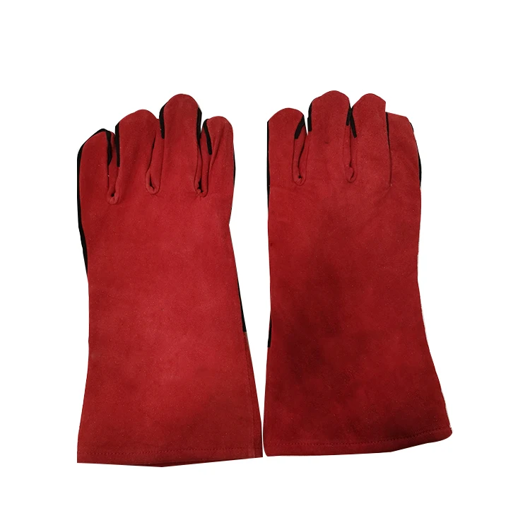 BBQ Gloves Welding,Grill,Furnace,Pot Holder,Tig Welder Leather Gloves Forge 