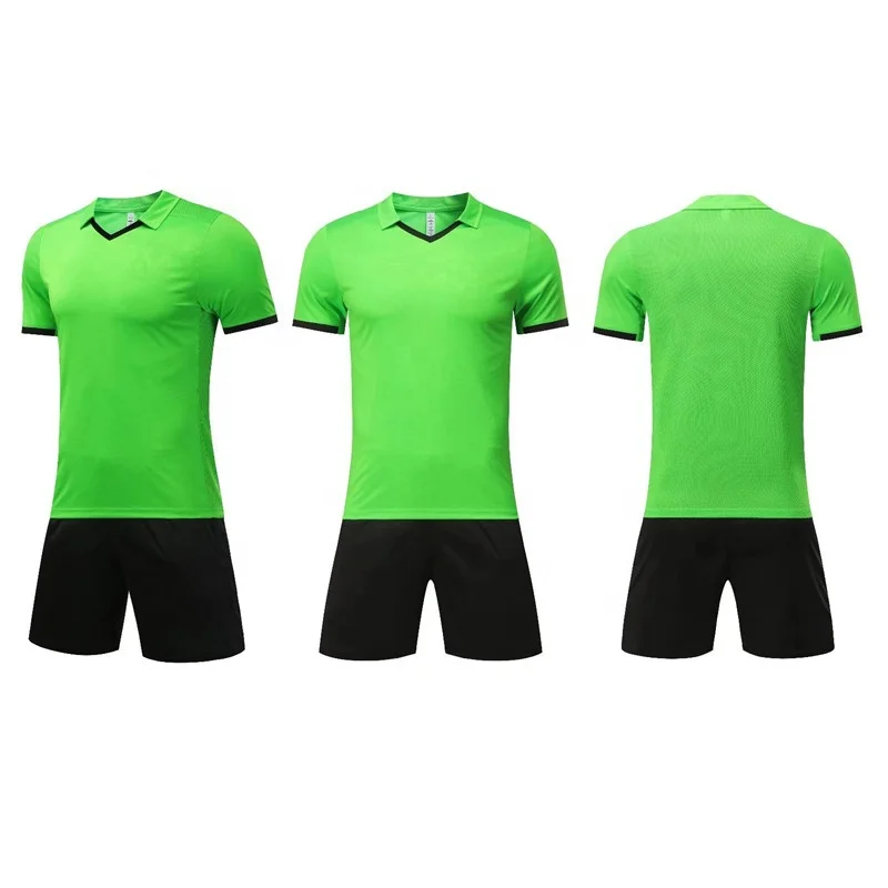 2022 Latest Design Adult Plain Sublimation Soccer Jersey Green