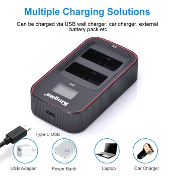 Kingma Rechargeable LP-E8 Li-ion Battery and Dual LCD Charger Kit for Canon EOS 550D 600D 650D 700D detail image