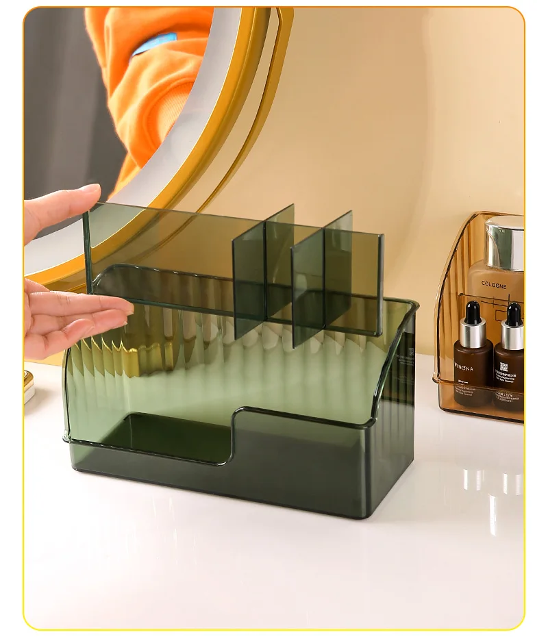 Mirror Cabinet Cosmetic Storage Box Desktop Dresser Skin Care Product Shelf Lipstick Makeup Brush Perfume Finishing manufacture