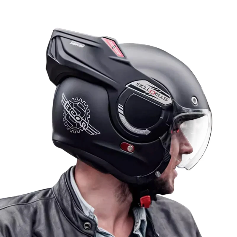 B707 Fashion Dual Visor Modular Bike Helmet Flip up Abs Man Helmet