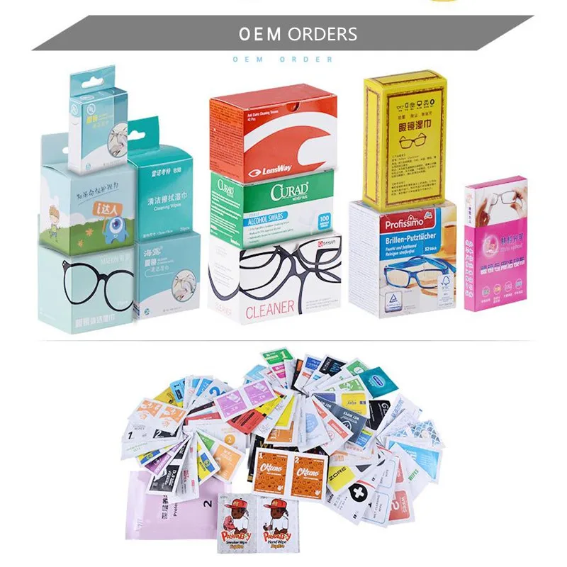 50-Pack Individually Wrapped Lens Cleaning Wipes For Eyeglasses, Microfiber