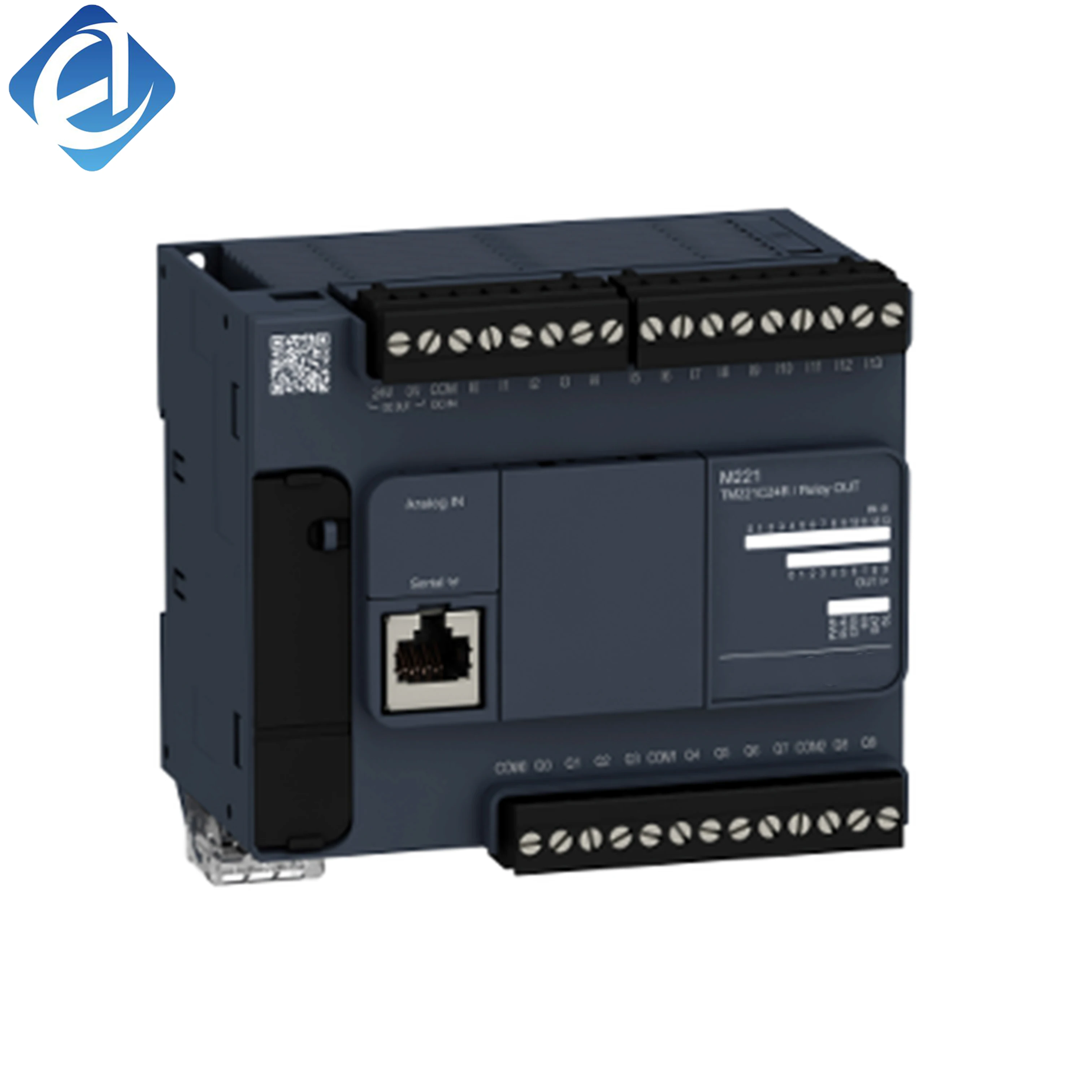 New Original TM221C16U Modicon TM221 PLC. 16 I/O points, AC power supply, reliable logic operation, flexible communication function, suitable for small mechanical equipment, conveyor lines and simple industrial automatic control.
