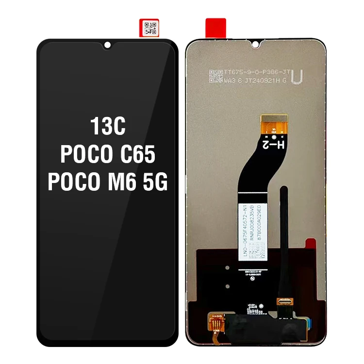 HLYGZX Ersatz Display für Xiaomi Redmi 13c 4G / 5G LCD Bildschirm, für Xiaomi Poco C65 Display Bildschirm Touch Digitizer Assembly Reparaturteile Kit