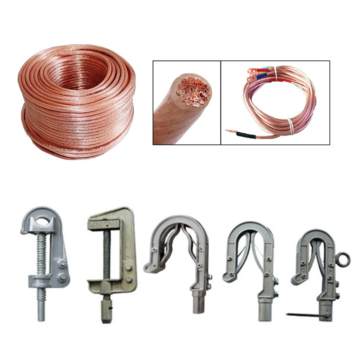 High Voltage Power Electric Fiberglass Ground Rod Temporary Earthing Set Clause With the Line Clamp