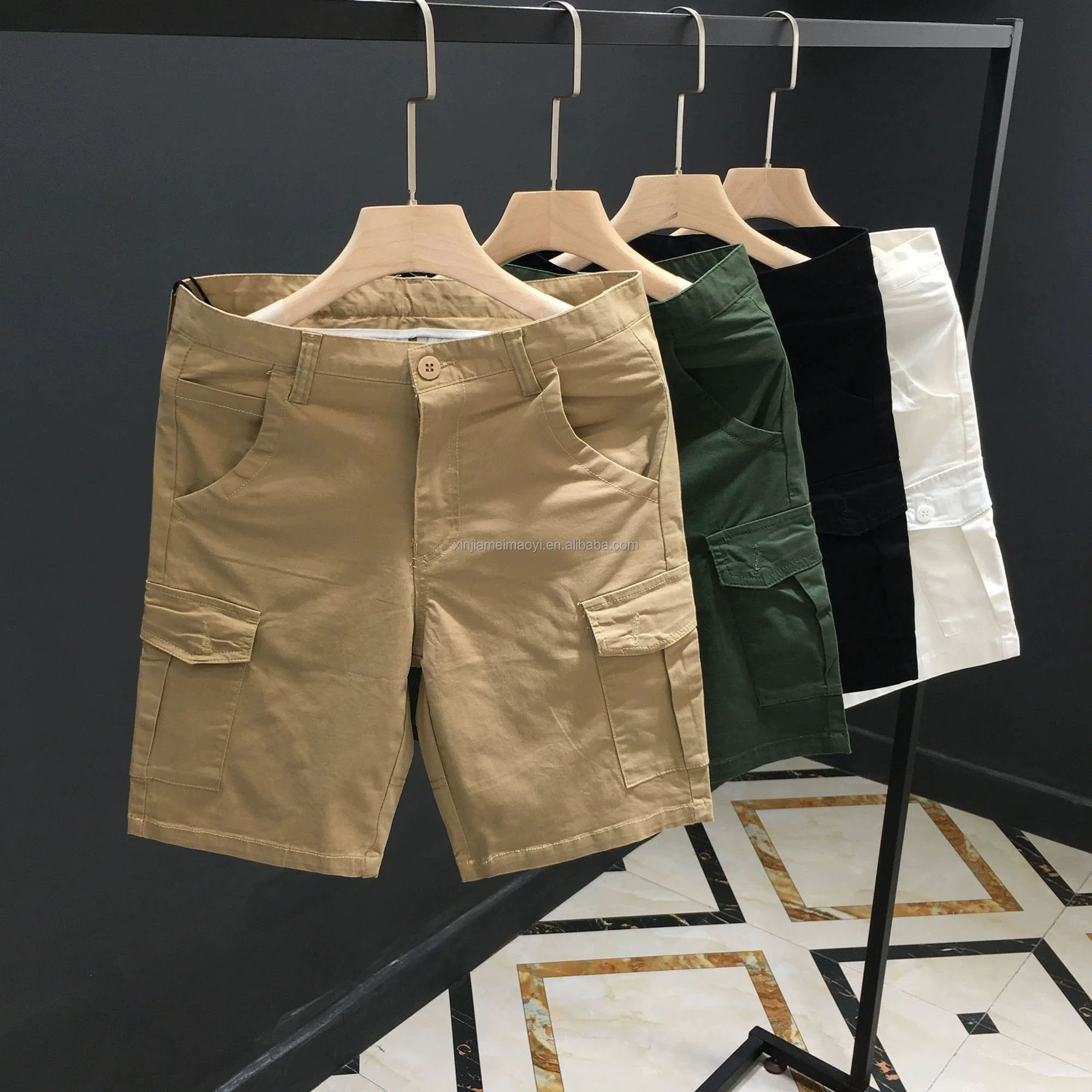 Men's Loose Cropped Shorts Casual Loose Knit Straight Casual Pants