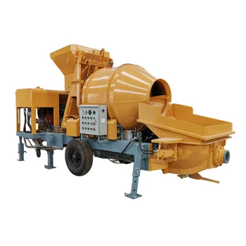 15 sotries building construction working mixing concrete diesel engine power concrete mixer and pump mobile with good price