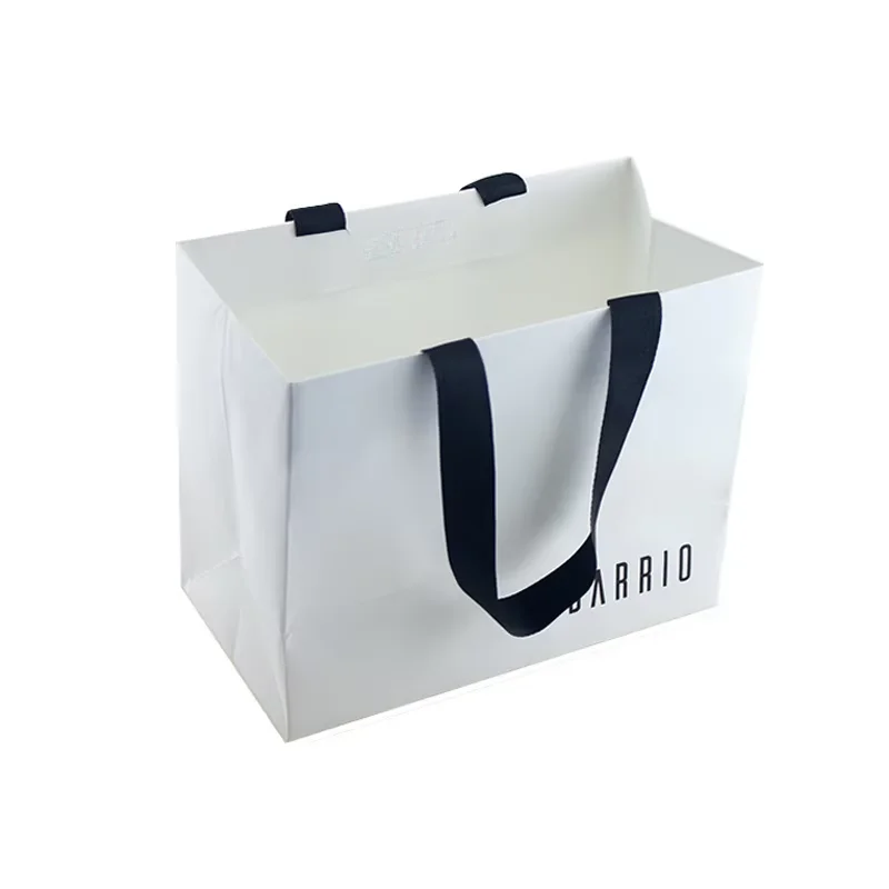 Jinayon – Sacola de Compras Personalizada em Papel, de Alta Qualidade, Reciclável e Ecológica, com Impressão Offset, Ideal para Supermercados e Shoppings, MOQ Baixo para Negócios