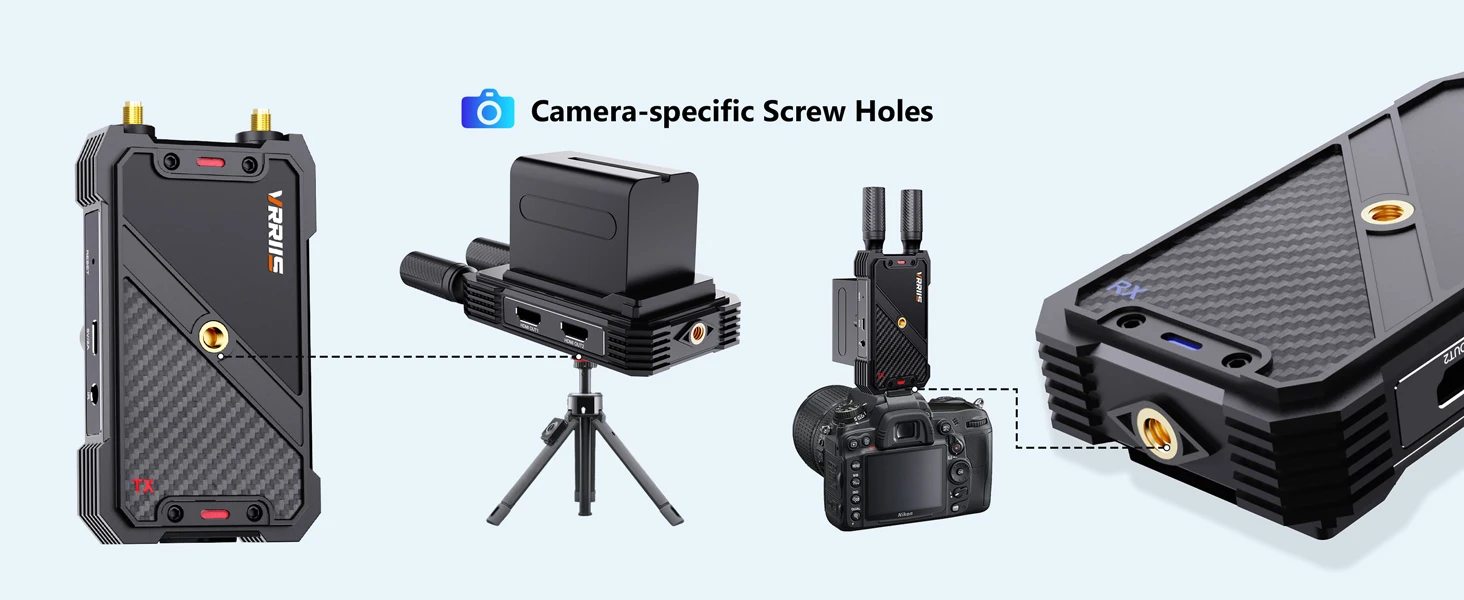 Transmisor y receptor de vídeo inalámbrico 400M Ultra Full HD, compatible con todas las cámaras, laptops y proyectores, para uso en exteriores, eventos y streaming