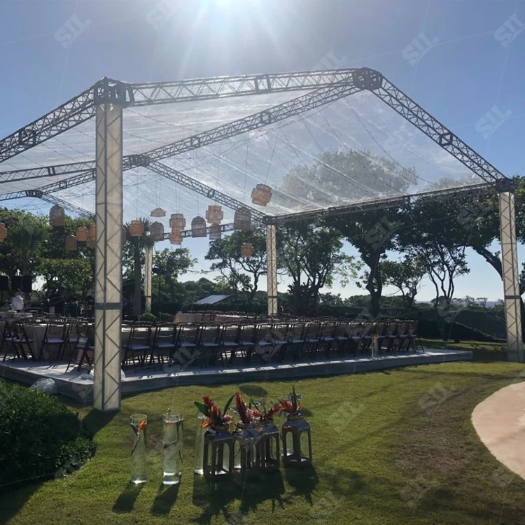 Outdoor Event Simple Large Spire Canopy Alloy Stage Tent Truss Roof Design Manufacturer Aluminum Arch Metal Comercial Truss Tent