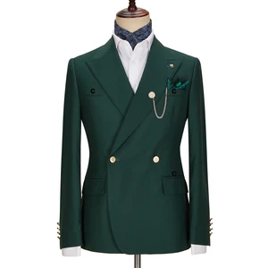 Cenne Des Graoom Men Suits Double Breasted Tailor-Made Tuxedo 2 Pieces Blazer Vest Pant Wedding Party Groom Costume Homme