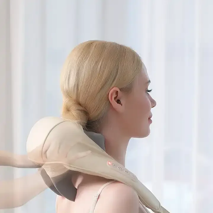 2023 Upgraded Electric Deep Tissue 3d Kneading Neck Massager Hands Free Portable Neck and Shoulder Massager for Pain Relief